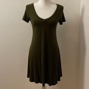 Dark Green T-Shirt Dress-Small